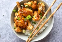 Zesty Orange Glazed Cauliflower Vegan Gluten-Free