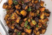 North African Roasted Aubergine in Minutes