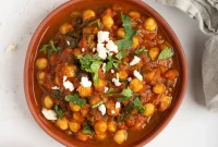 Hearty 30-Minute Moroccan Chickpea and Tomato Stew