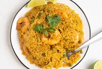 Vibrant Puerto Rican Arroz con Camarones