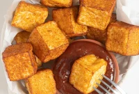 Crispy Queso Frito with Tropical Guava Drizzle