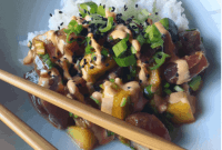 Tropical Avocado Mango Poke Bowls