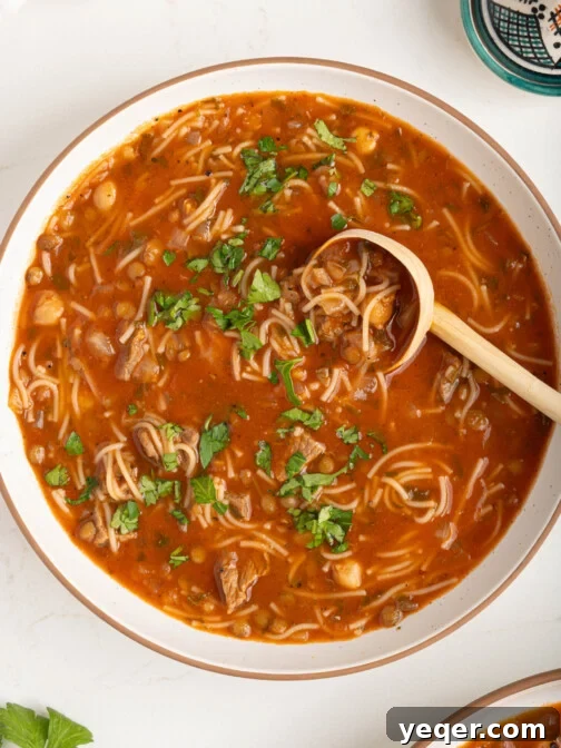 a bowl of harira soup