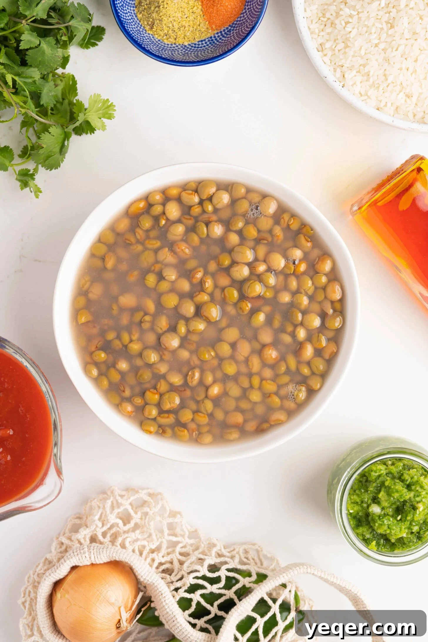 Puerto Rican Sofrito Rice and Pigeon Peas 3 ingredients to make Puerto Rican rice & beans