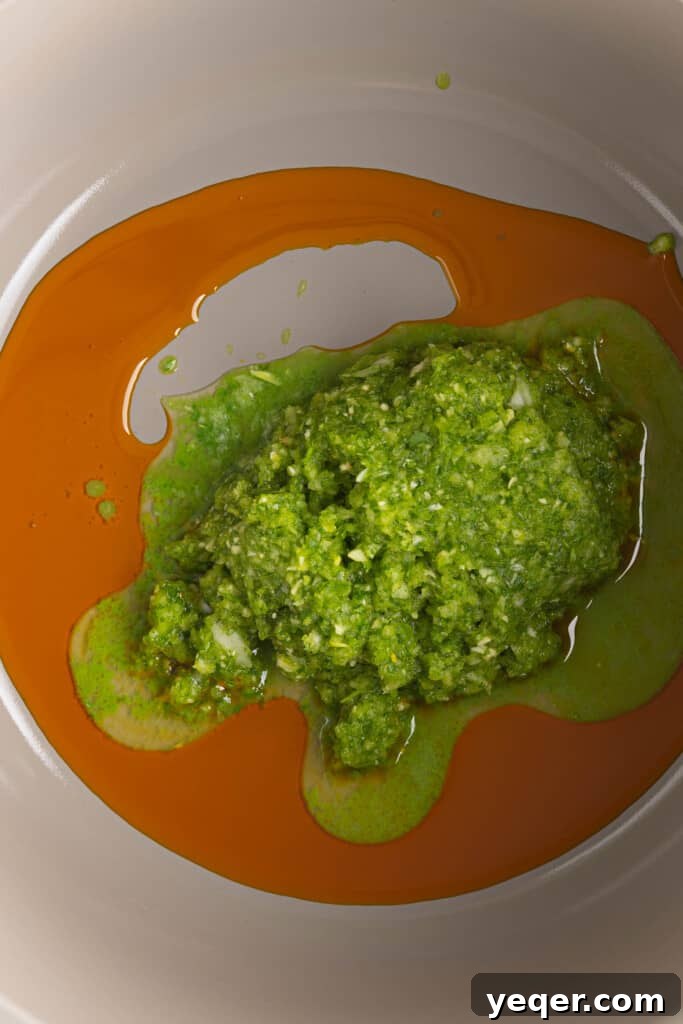 Puerto Rican Sofrito Rice and Pigeon Peas 4 sofrito and achiote oil in a pot