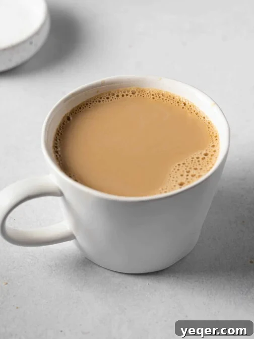 A mug of coffee with milk