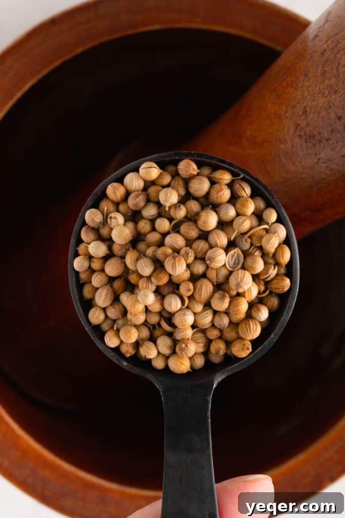 a tablespoon of coriander seeds