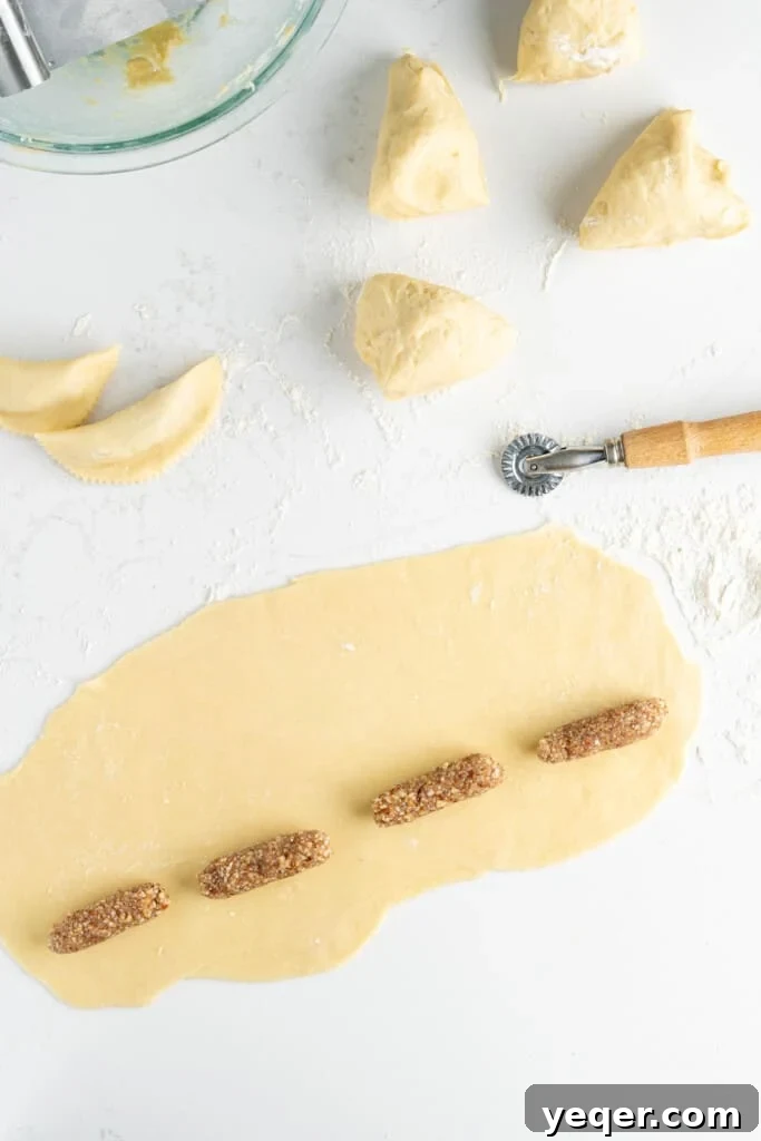 Moroccan Gazelle Horn Almond Crescents 6 pastry dough with almond paste