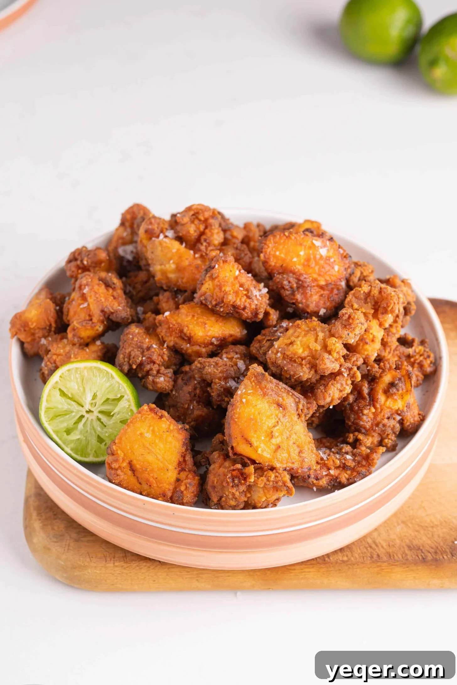 Golden Puerto Rican Chicken Chicharrones 2 Crispy Chicharrones de Pollo, Puerto Rican Fried Chicken