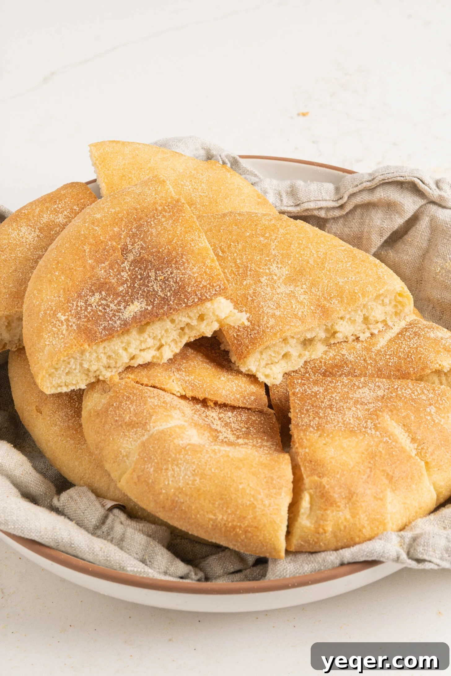 Pillowy Soft Moroccan Khobz Bread Recipe 14 Moroccan lentil soup in a bowl with Khobz