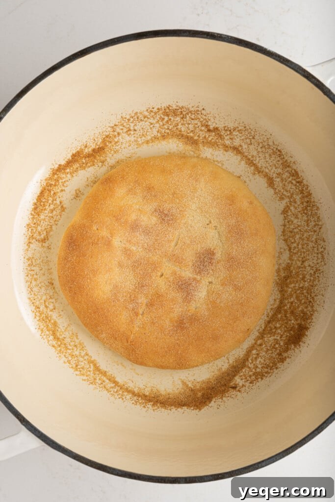 Pillowy Soft Moroccan Khobz Bread Recipe 9 Moroccan bread in a dutch oven