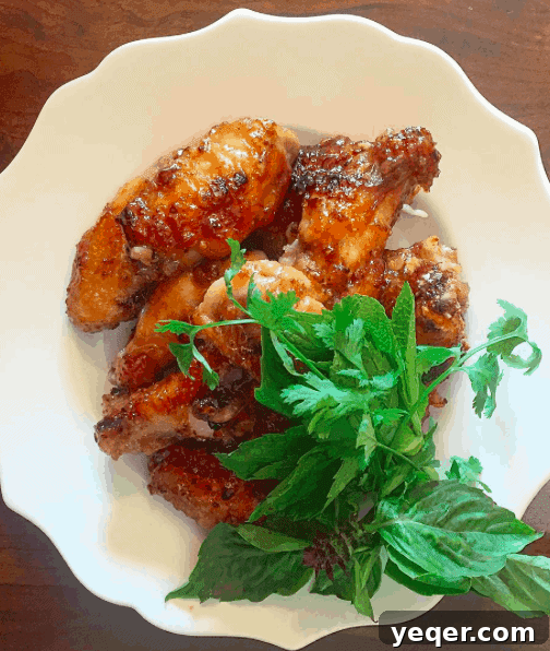Fish sauce wings with fresh herbs