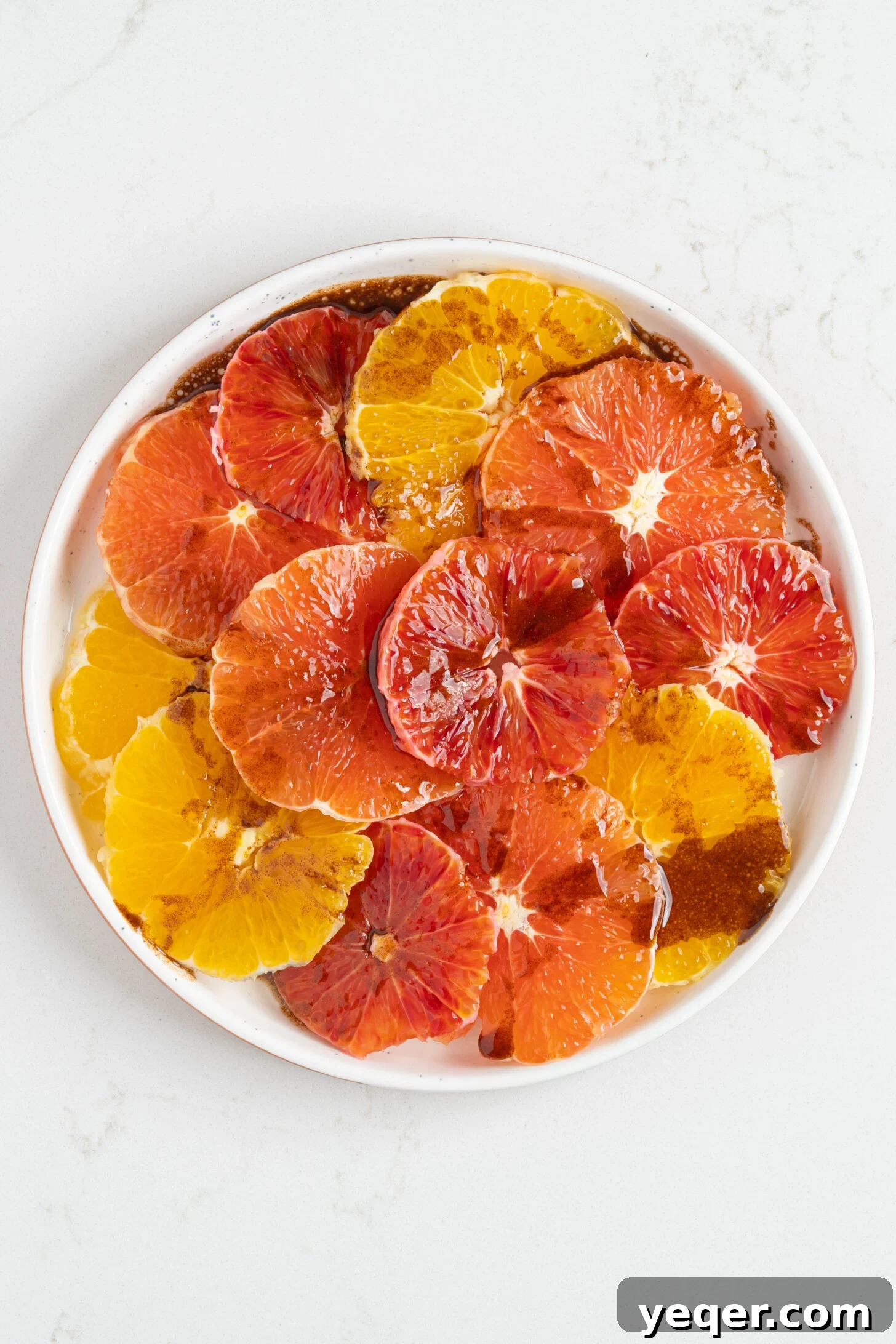 Quick Moroccan Orange Salad with Cinnamon Spice 15 The finished Moroccan orange salad, beautifully plated and ready to be served.