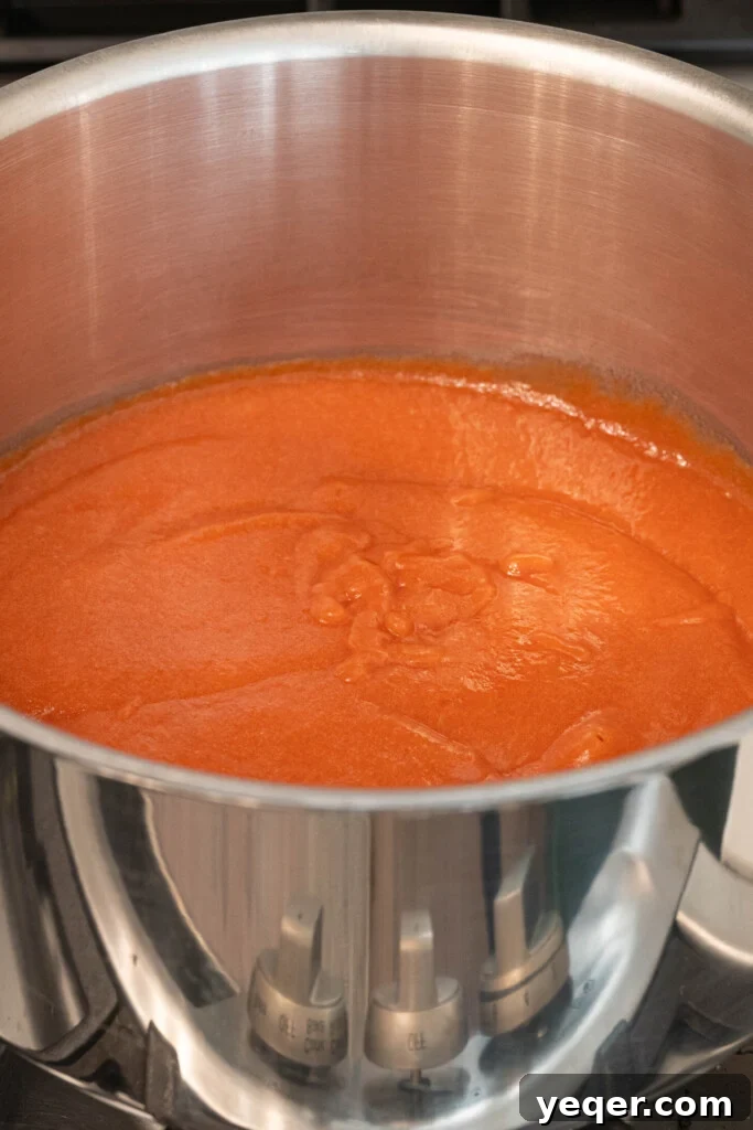 Four Ingredient Guava Paste Made Easy 8 guava paste in a pot