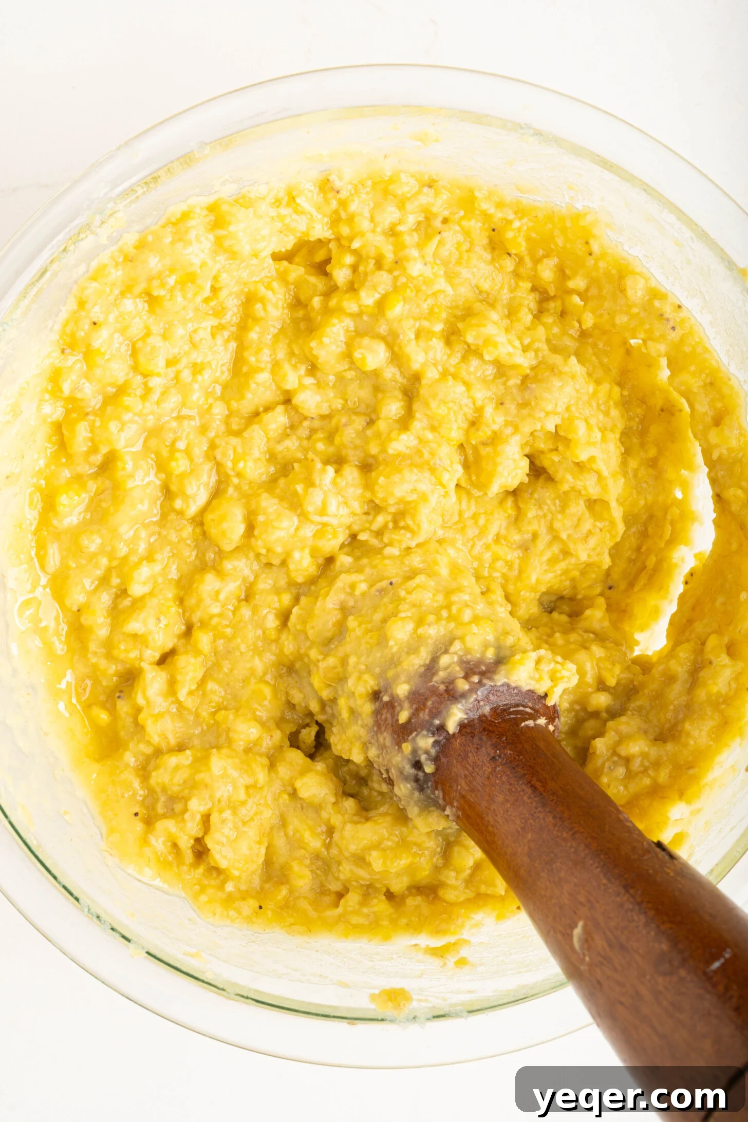 Whip Up Dominican Mangu in 30 Minutes 8 Mangu in a large mixing bowl, showing its creamy texture before serving.