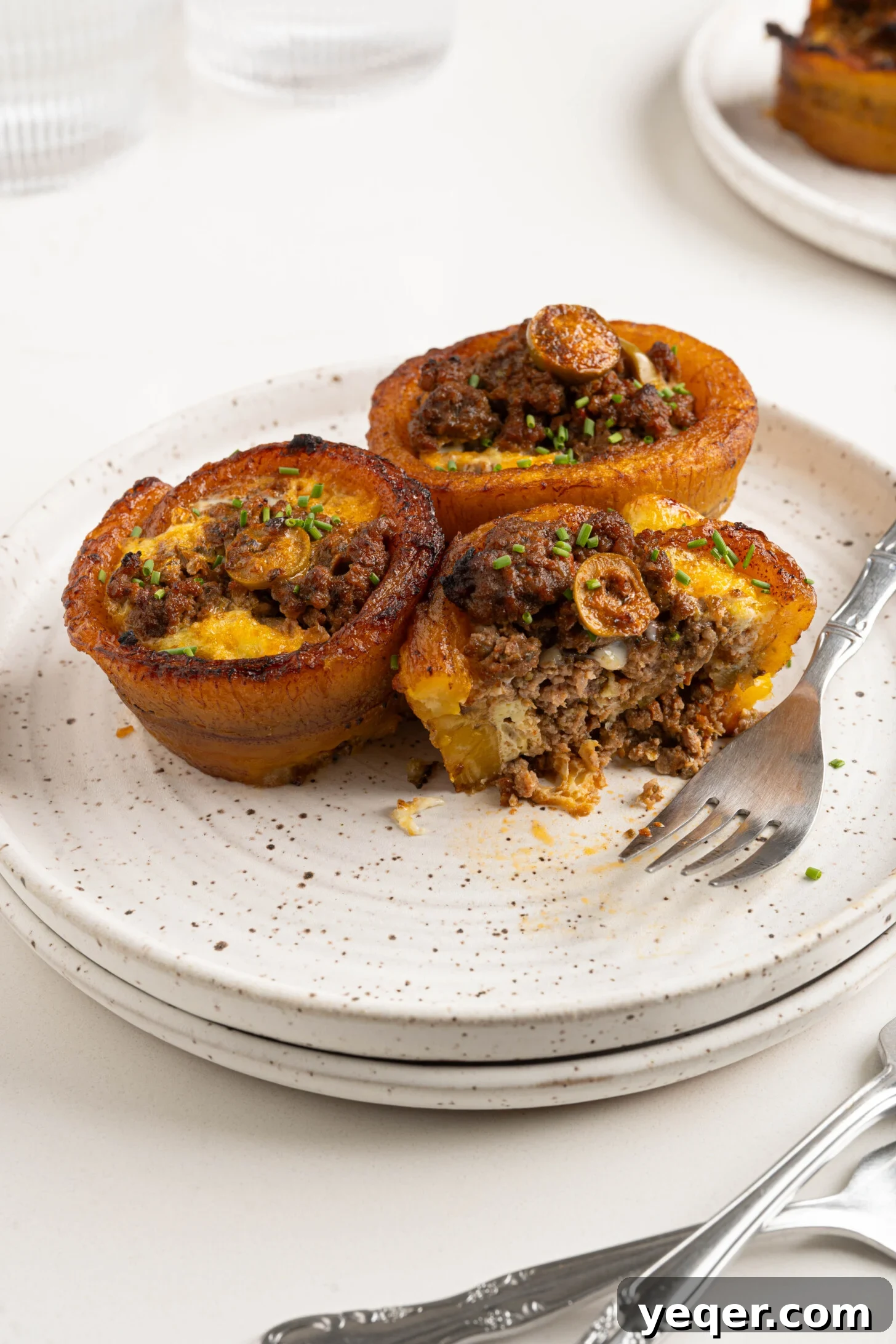 Puerto Rican Stuffed Plantain Cups 12 A beautifully presented plate of Puerto Rican Piononos, ready to be enjoyed.