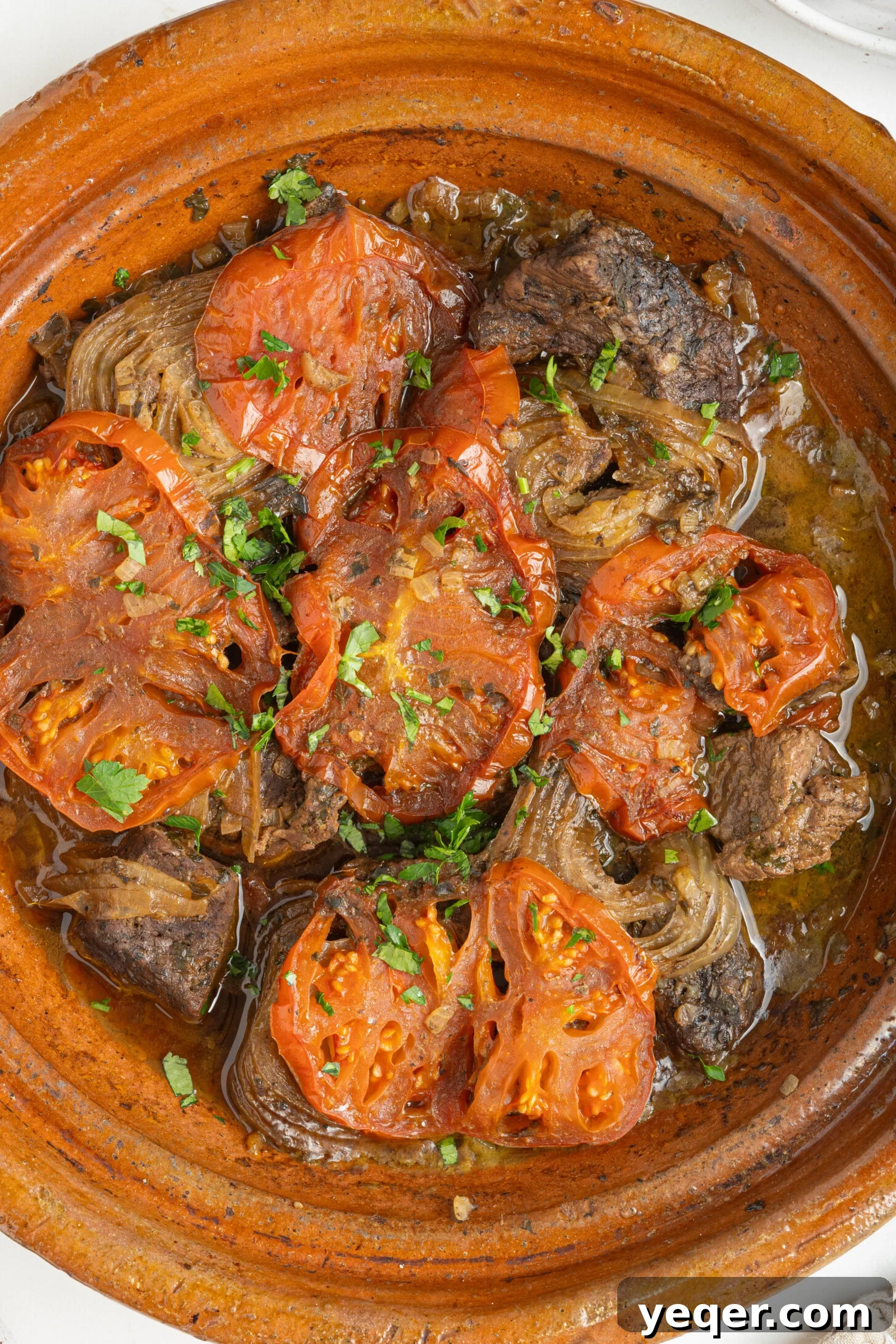 Rich Moroccan Beef Tagine with Tomatoes and Onions 2 a Moroccan beef tagine