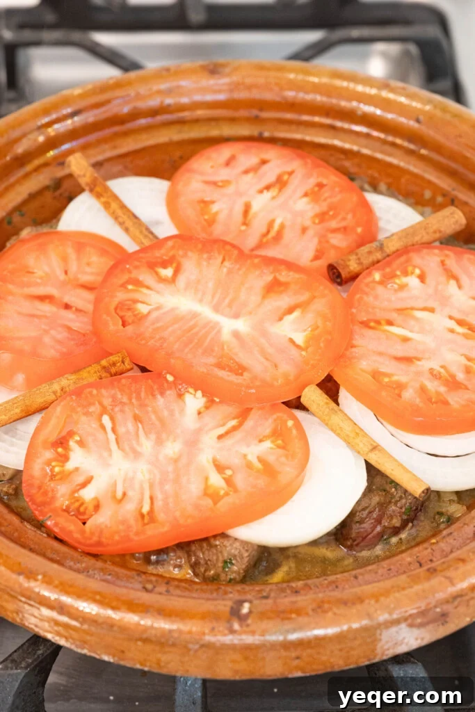 Rich Moroccan Beef Tagine with Tomatoes and Onions 6 a Moroccan beef tagine
