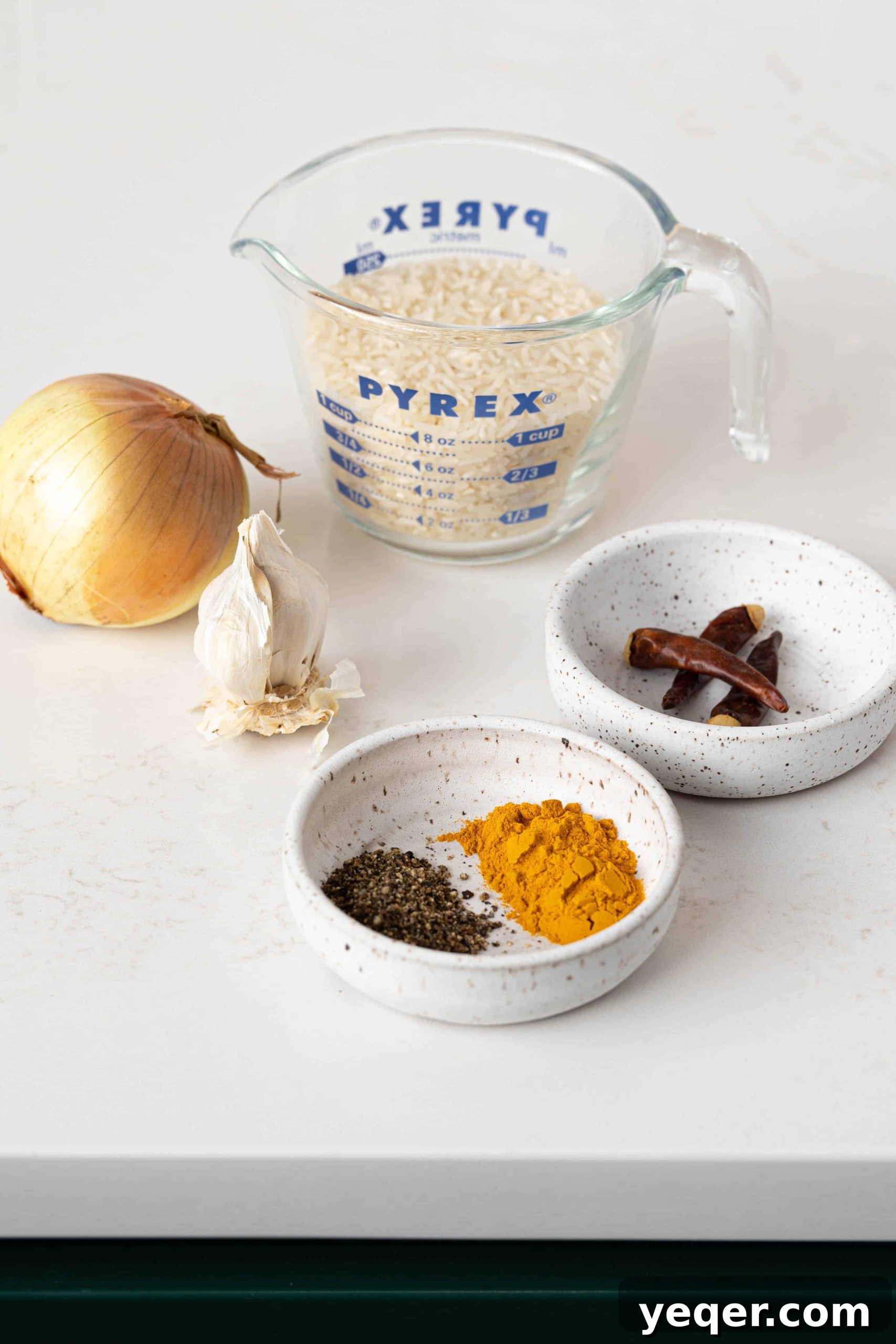 Golden Fluffy Turmeric Basmati Rice 3 ingredients to make turmeric basmati rice