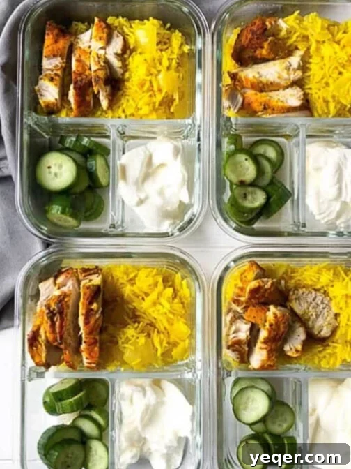 bowls of turmeric rice with turmeric chicken