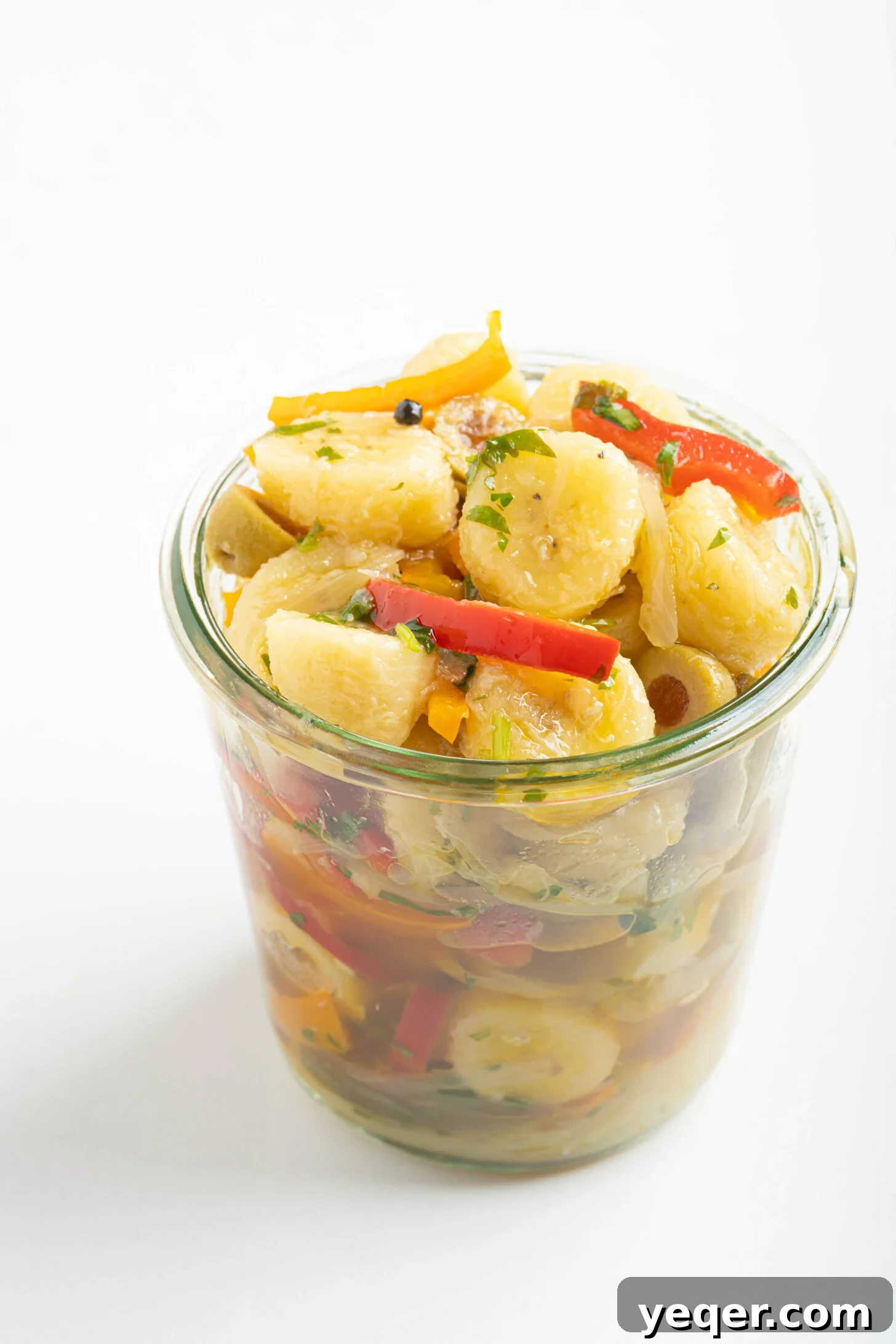 Green Banana Escabeche 13 a bowl of guineos en escabeche