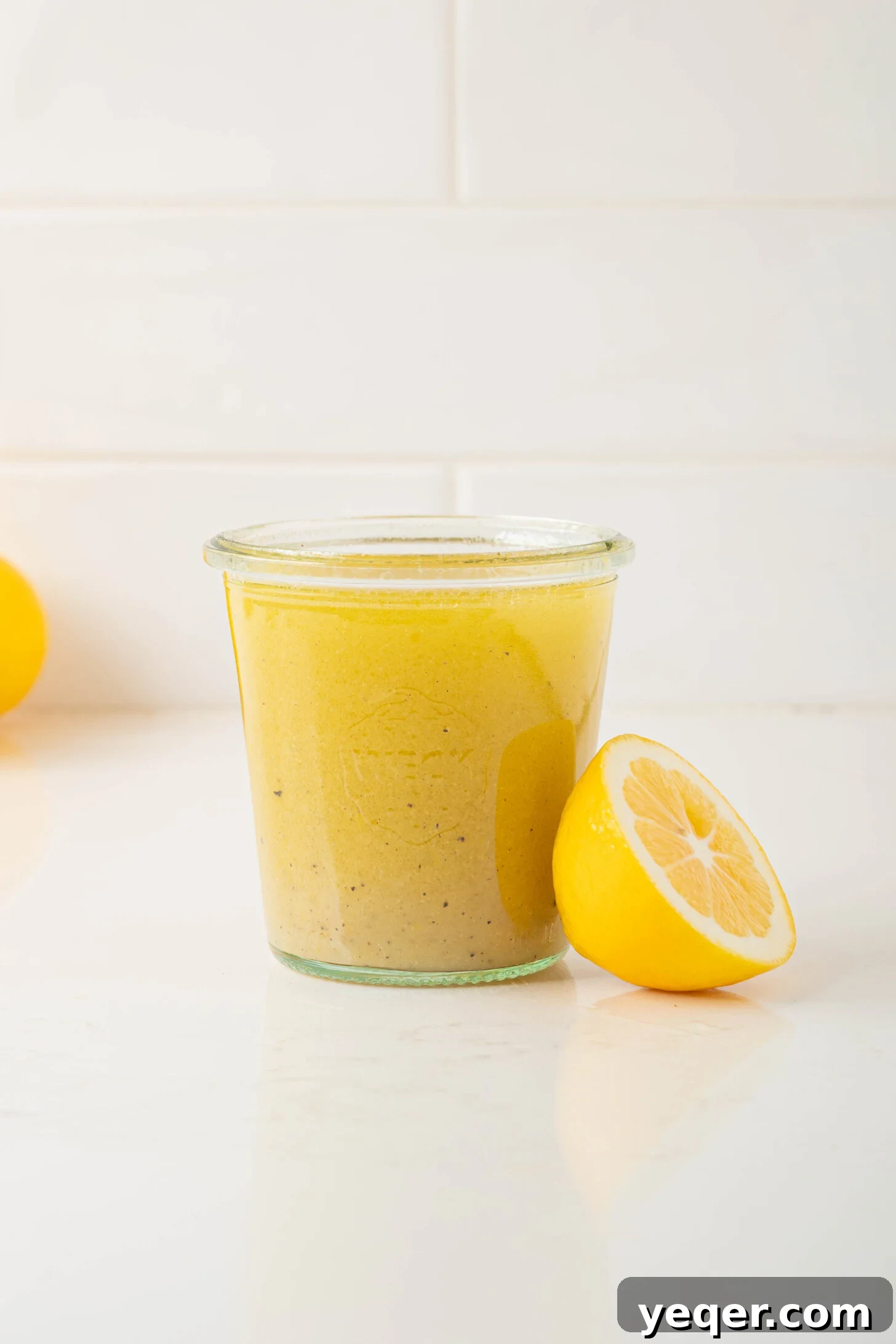 Speedy Gourmet Lemon Vinaigrette 7 lemon vinaigrette in a jar