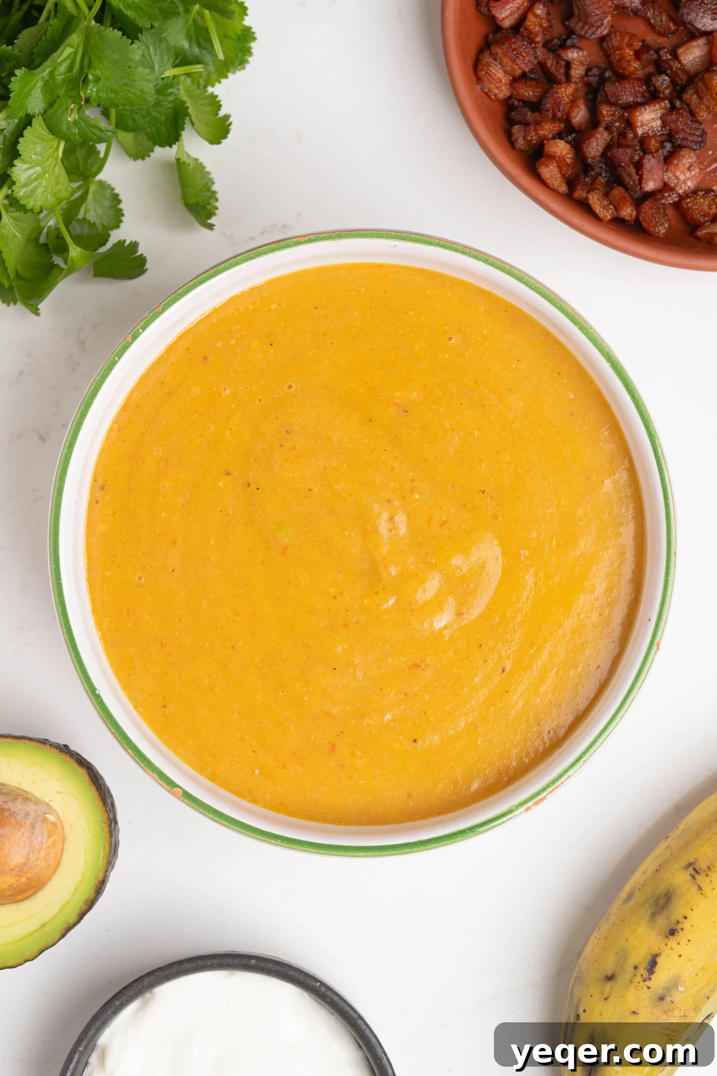A bowl of plantain soup.