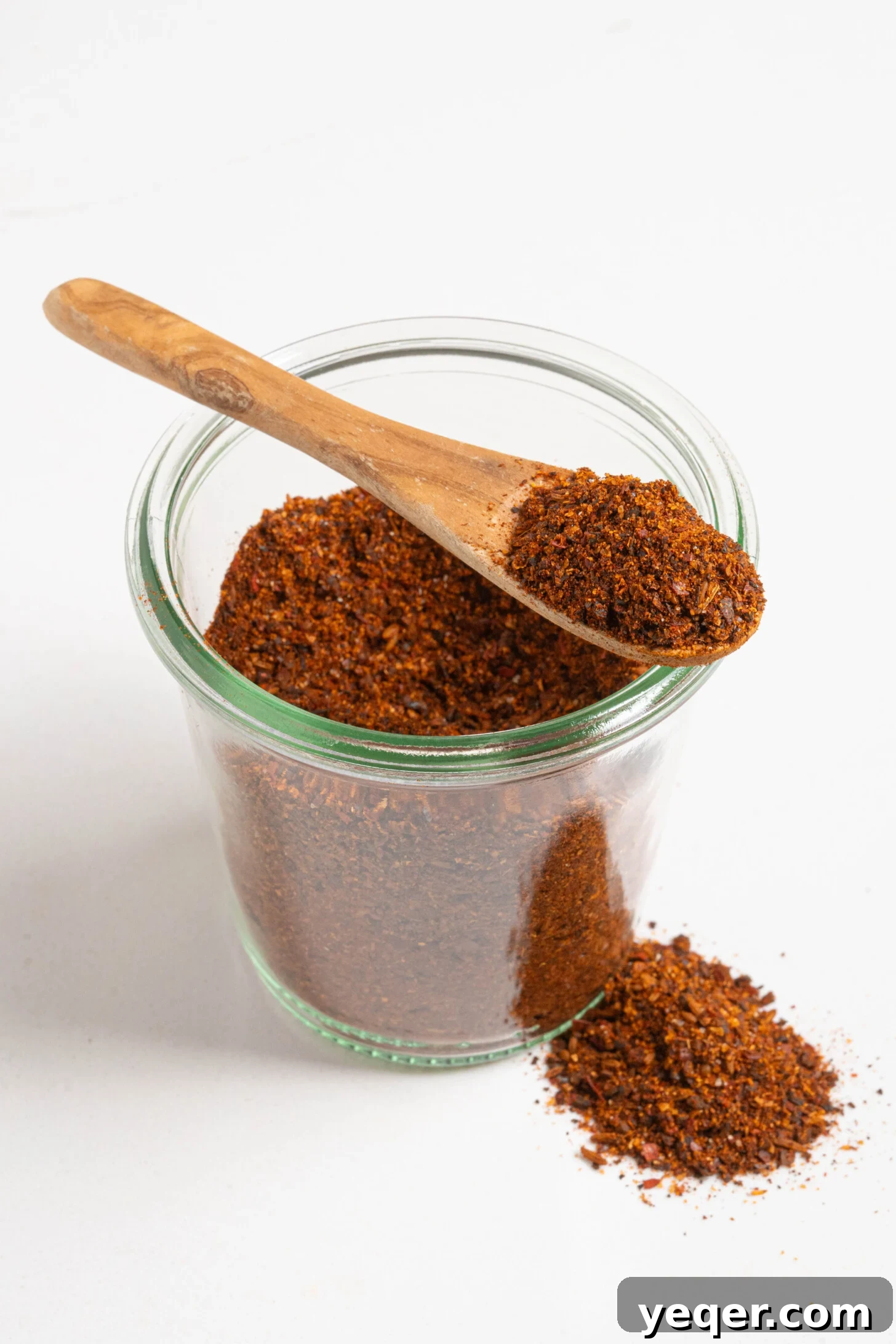 Homemade Harissa Spice Mix 3 A beautifully labeled jar of homemade harissa seasoning, ready for use.