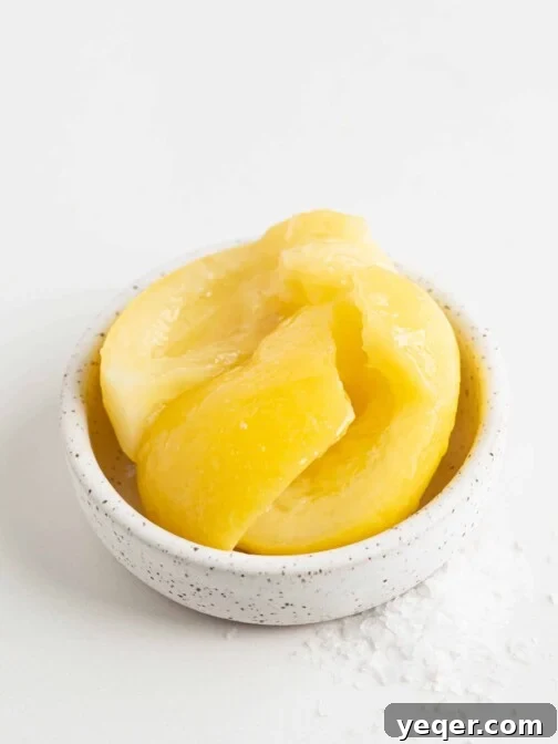 a bowl of preserved lemons