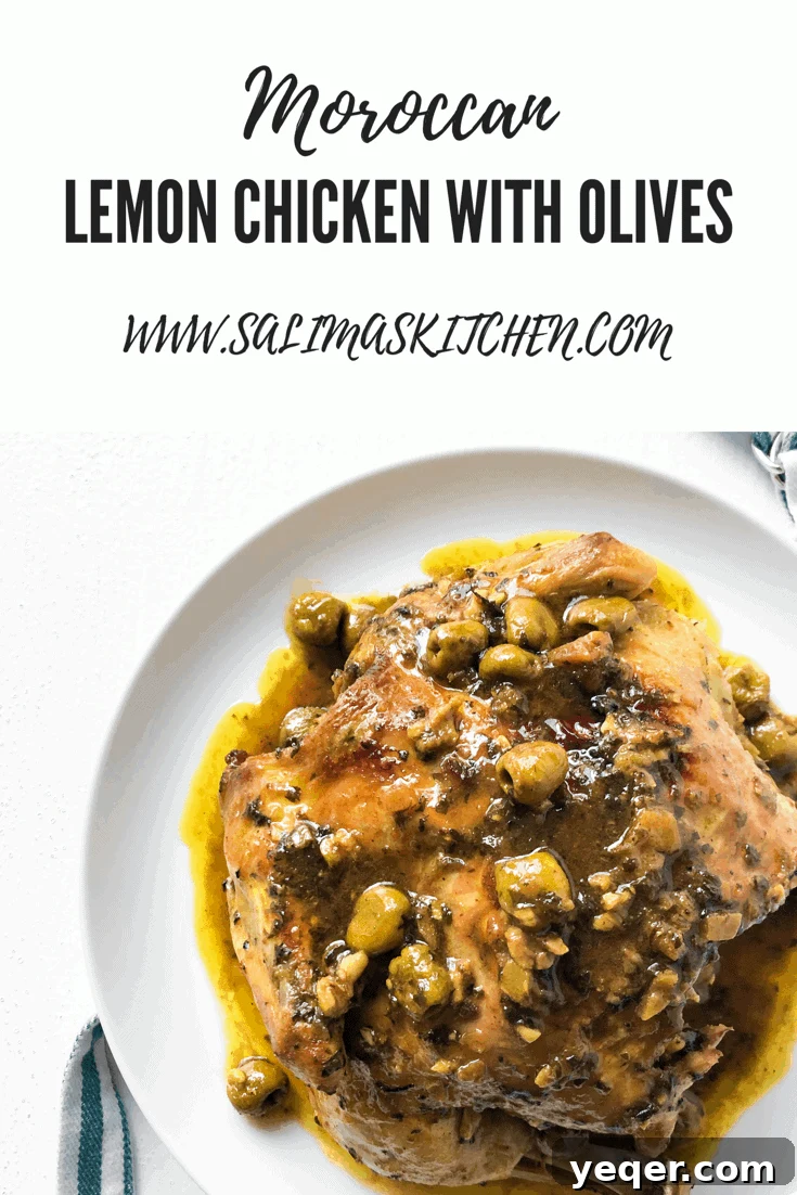 Zesty Moroccan Lemon Chicken with Olives 5 A Moroccan roasted chicken with olives and preserved lemon