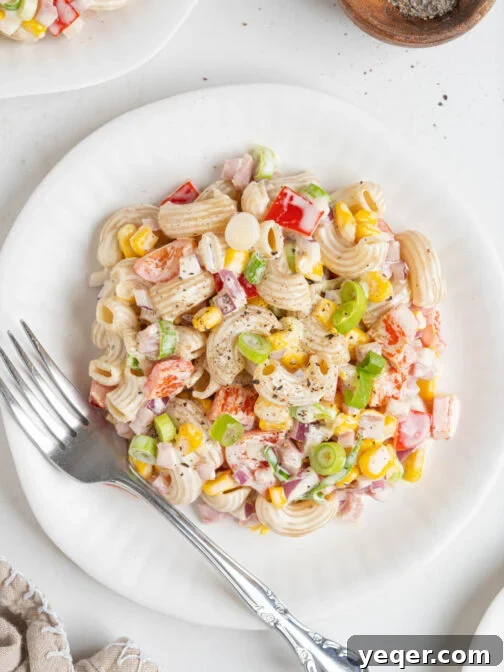 A plate of ensalada de coditos.