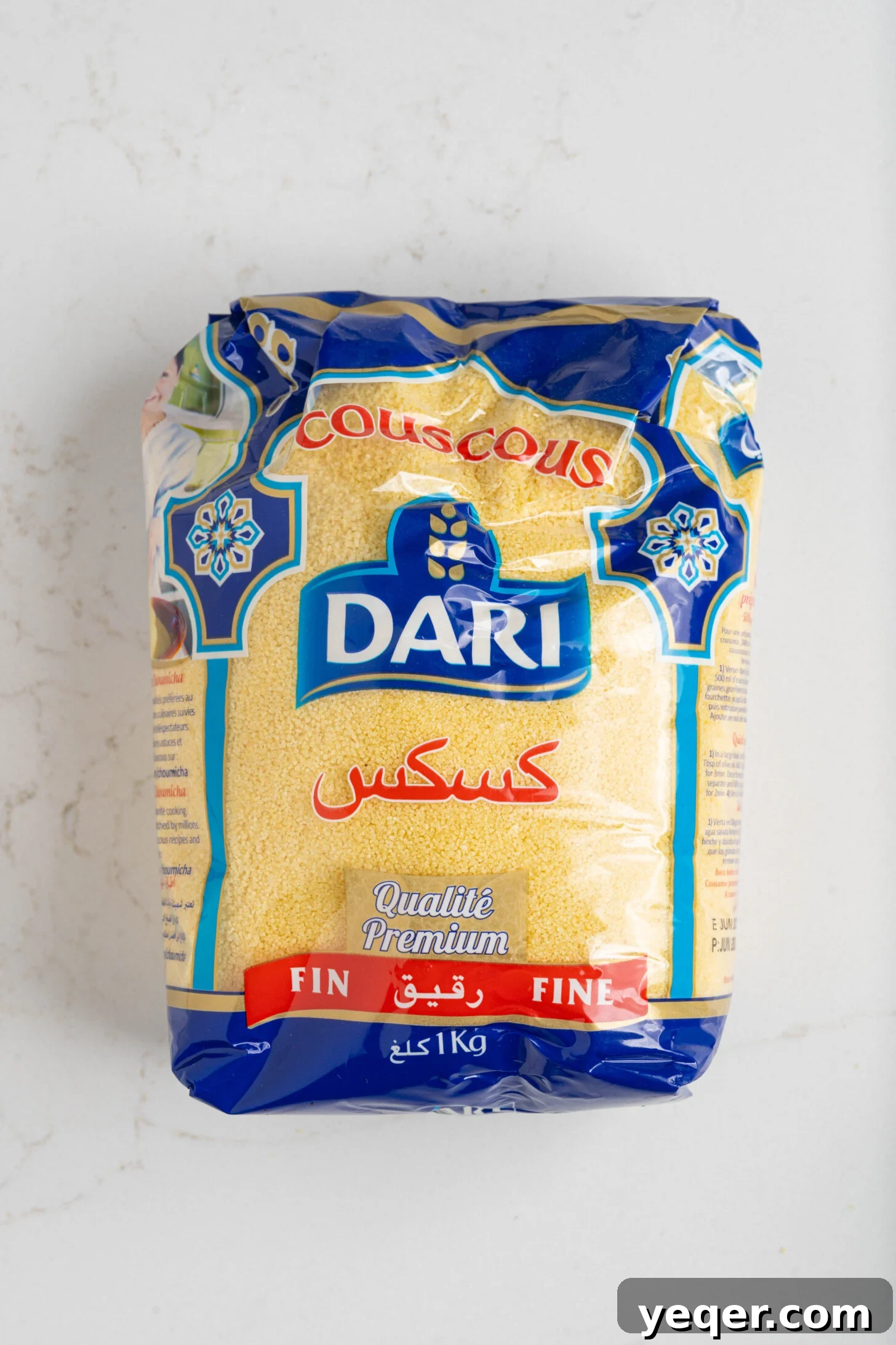 The Secret to Perfectly Fluffy Couscous 11 A bag of Dari brand Moroccan couscous.
