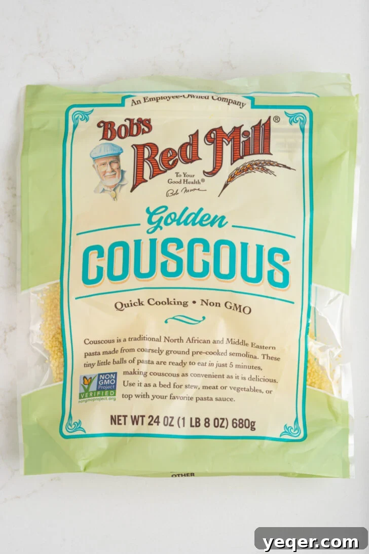 The Secret to Perfectly Fluffy Couscous 4 A bag of Bob's Red Mill brand quick-cooking couscous.