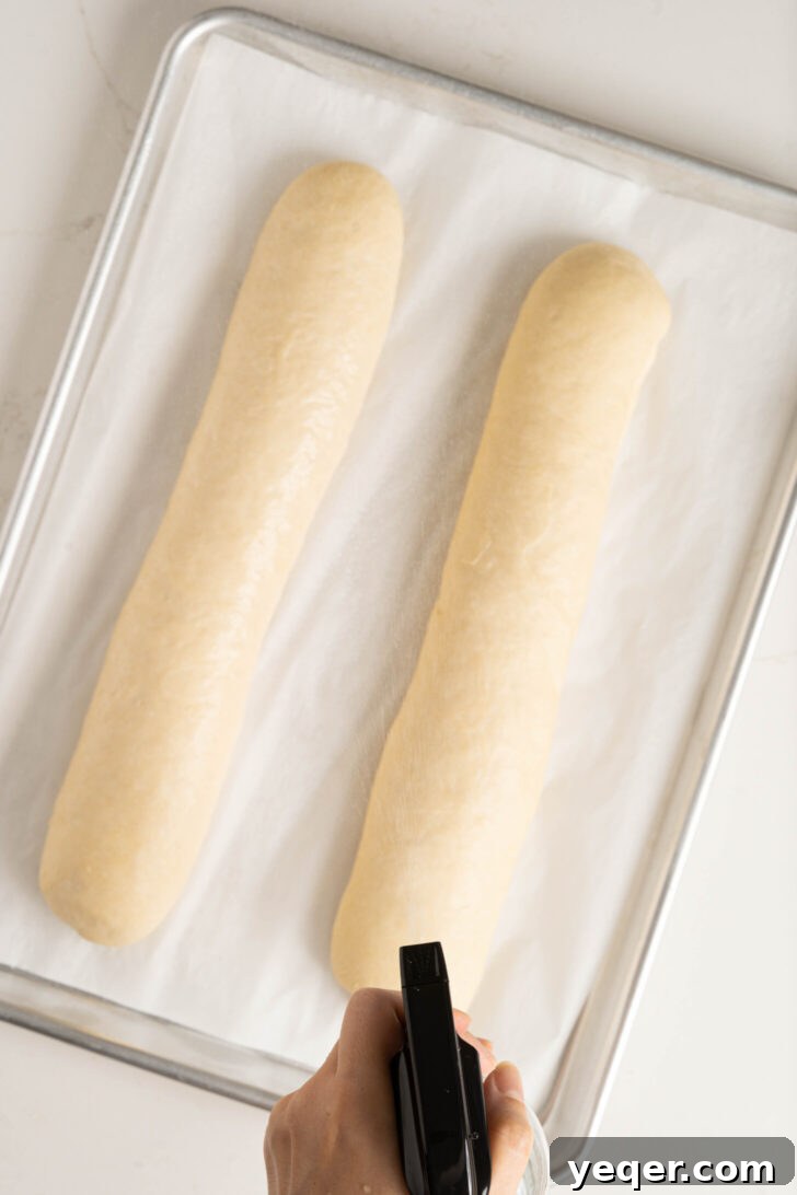 Pan Sobao Puerto Rican Soft Sweet Bread 7 Two loaves of pan sobao on a baking sheet being sprayed with water.