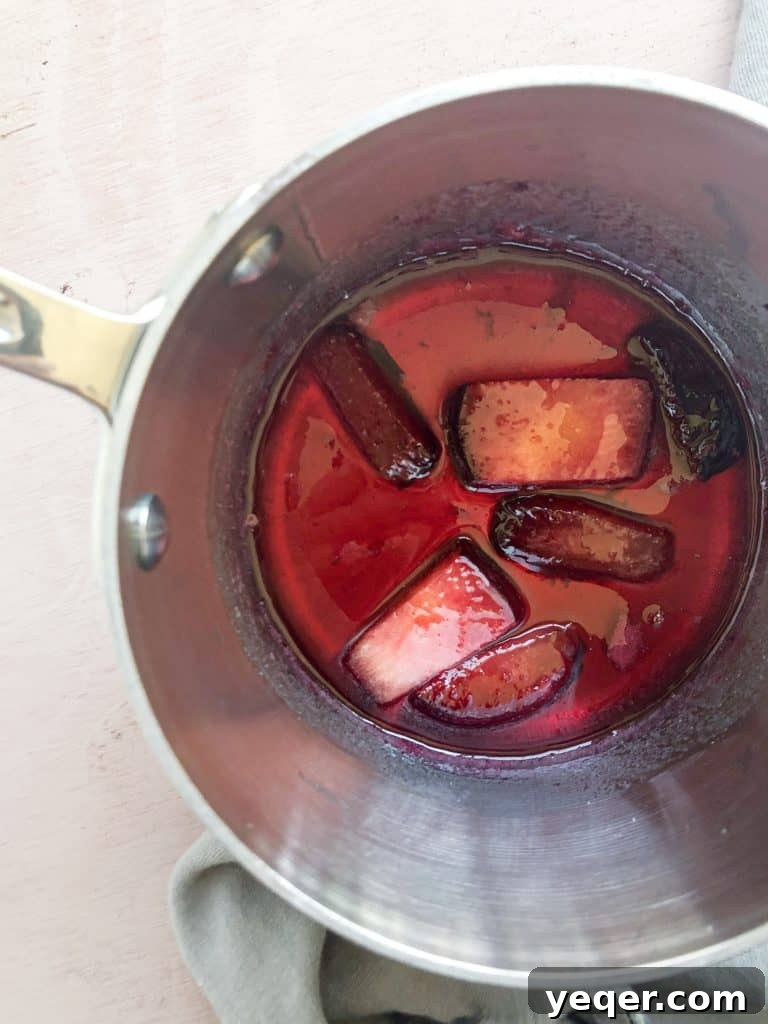 Ruby Plum Prosecco Sparkle 3 Homemade plum syrup.