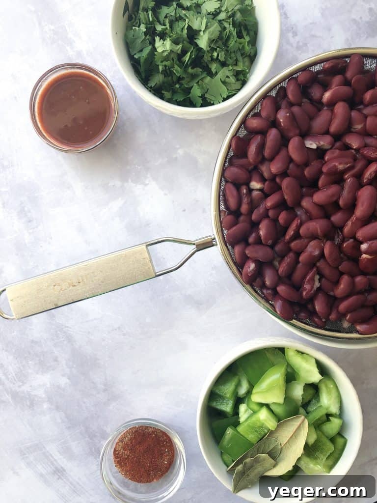 Soulful New Orleans Red Beans and Rice 3 Ingredient shot.